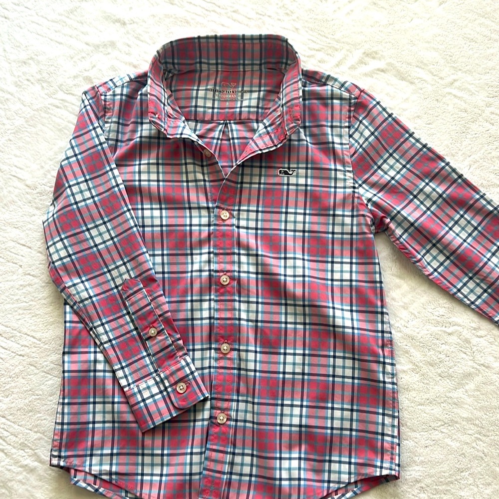 Boys Vineyard Vines Performance Button Down, Size 5